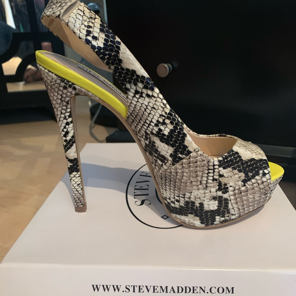 Steve Madden ADIN high heels snake skin 8-1/2